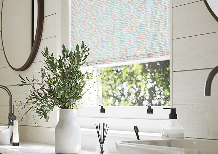 Watercolour Triangles, Bronze Azure - Twist&Fit Roller Blind - Image 5